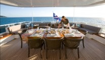 BLIND DATE Lurssen 41m -  Aft Deck Al fresco Dining